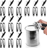 12 Pack Ayearparty Manual Can Opener Smooth Edge Sharp Blade Soft Grip Handle Bottle Opener Arthritis Friendly Kitchen Tool