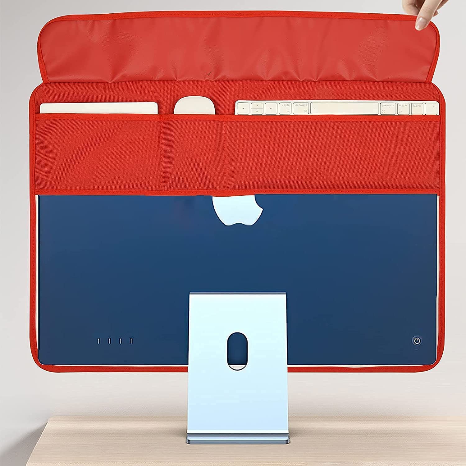 Monitor Dust Cover for iMac 24”, PU Leather Protective Screen Dust Cover Sleeve with Rear Pocket Compatible with iMac 24 inch(RED) (B0BWNTSRZQ) Amazon Price History, Amazon Price Tracker
