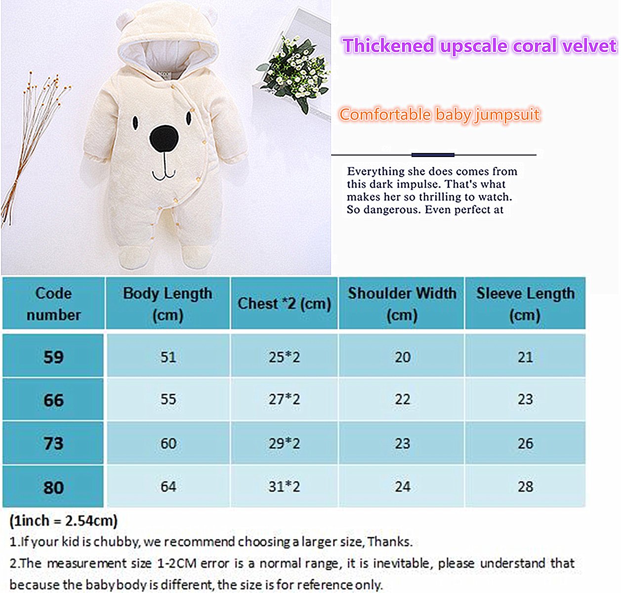 Morbuy Jumpsuit Bebé Unisexo Bebé Recién Nacido Franela Mameluco Invierno Ropa Una Pieza Pijamas Monos Caricatura Trajes