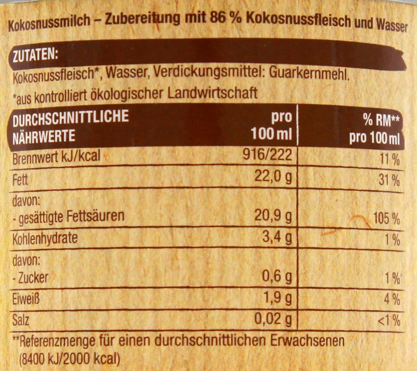 Edeka Bio Kokosnussmilch, 12 x 400ml