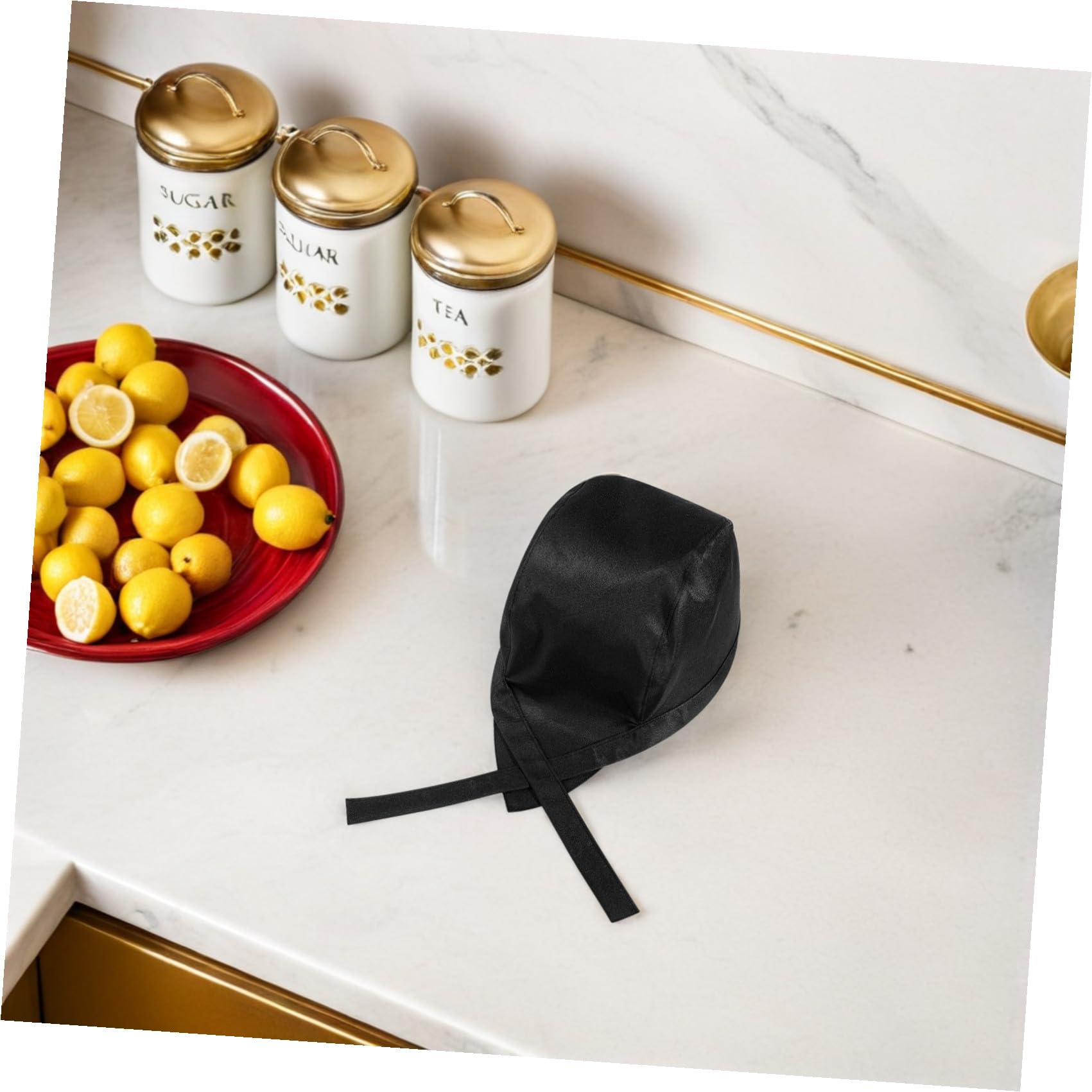 UKCOCO Sombreros de Trabajo de Cocina Negros para Chefs y Estudiantes, 3 Piezas de Tela Cómoda y Transpirable para Uso Diario y Profesional