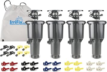 Rain Bird Maxi-Paw 2045A Impact Rotor Sprinkler - 4 Pack in a Sack Includes 7 Different Nozzles for Each Head