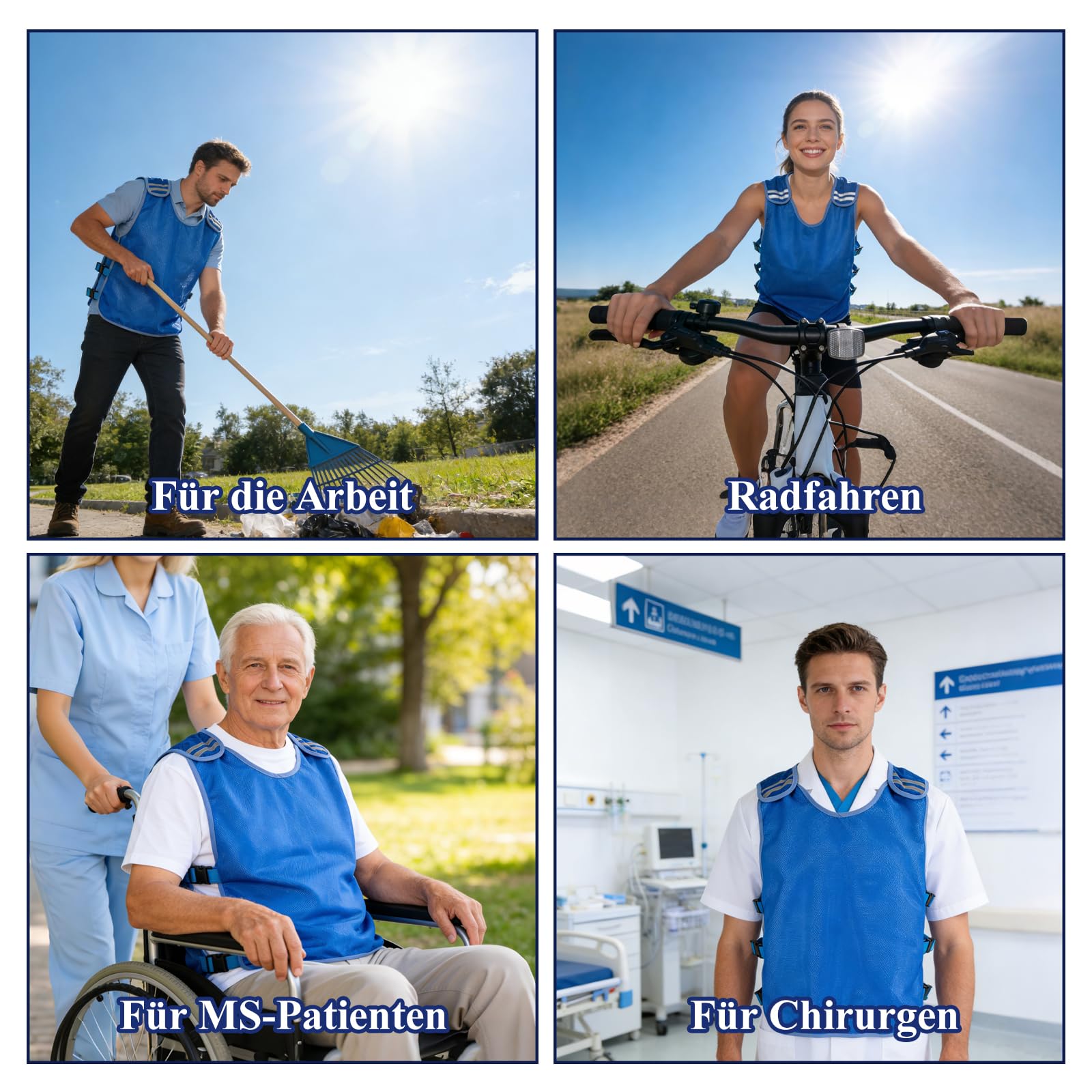 Chaleco Refrigerante,Chaleco Refrigerante Ajustable,Protección Contra el Calor del Verano,Refrigeración por Evaporación,Chaleco de Trabajo para Hombres y Mujeres que Trabajan al Aire Libre