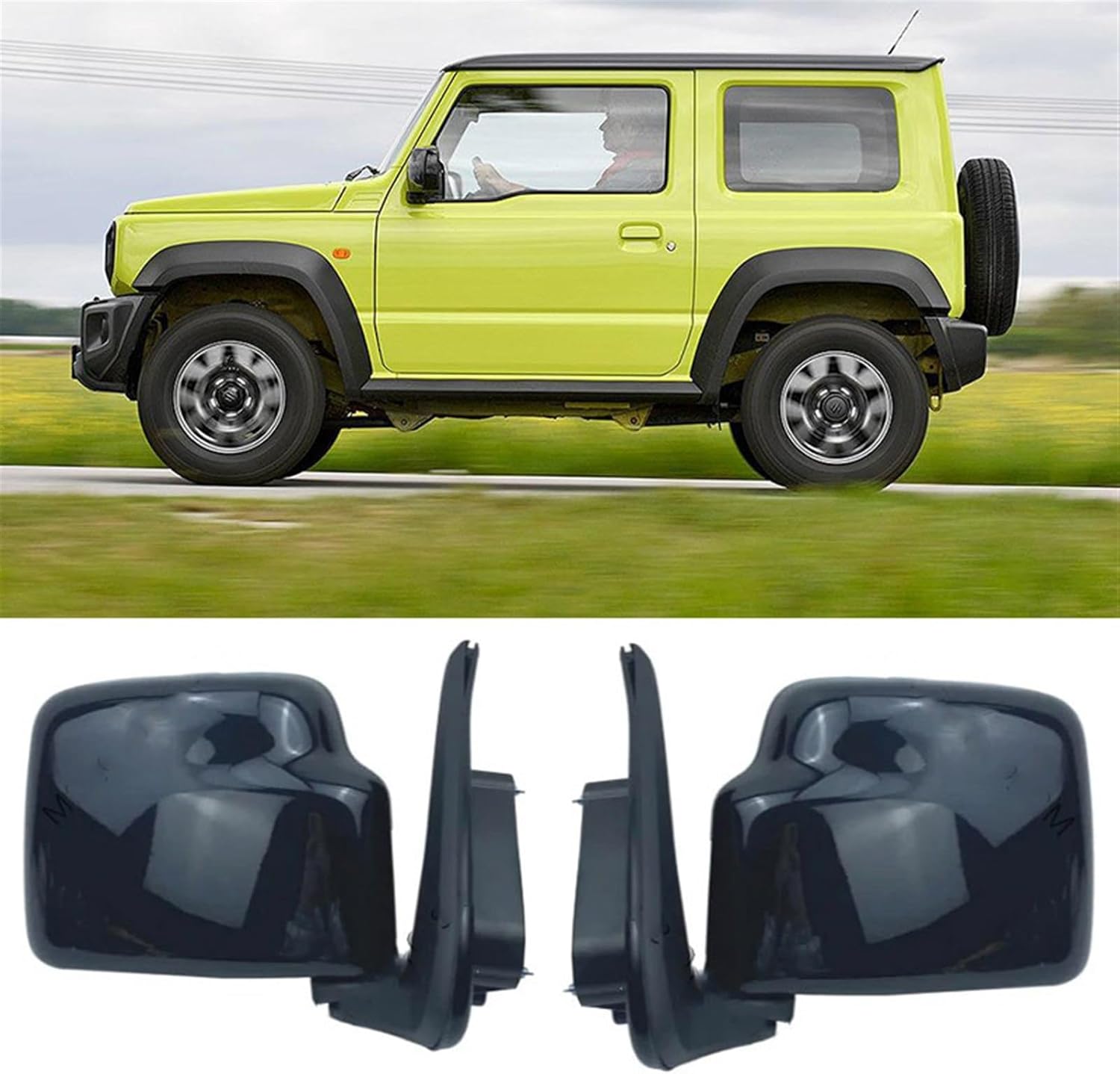 Car Accessories Exterior Electric Rearview Assy Mirror Compatible for Suzuki JIMNY 2007-2016 Auto Side Rear View Mirror Reserving Mirror(3pin Right Black)