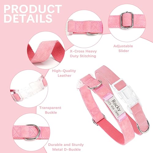 Vista 13 de Collar táctico personalizado para perro con etiqueta de nombre, collar de perro de nailon militar personalizado con mango de control, hebilla