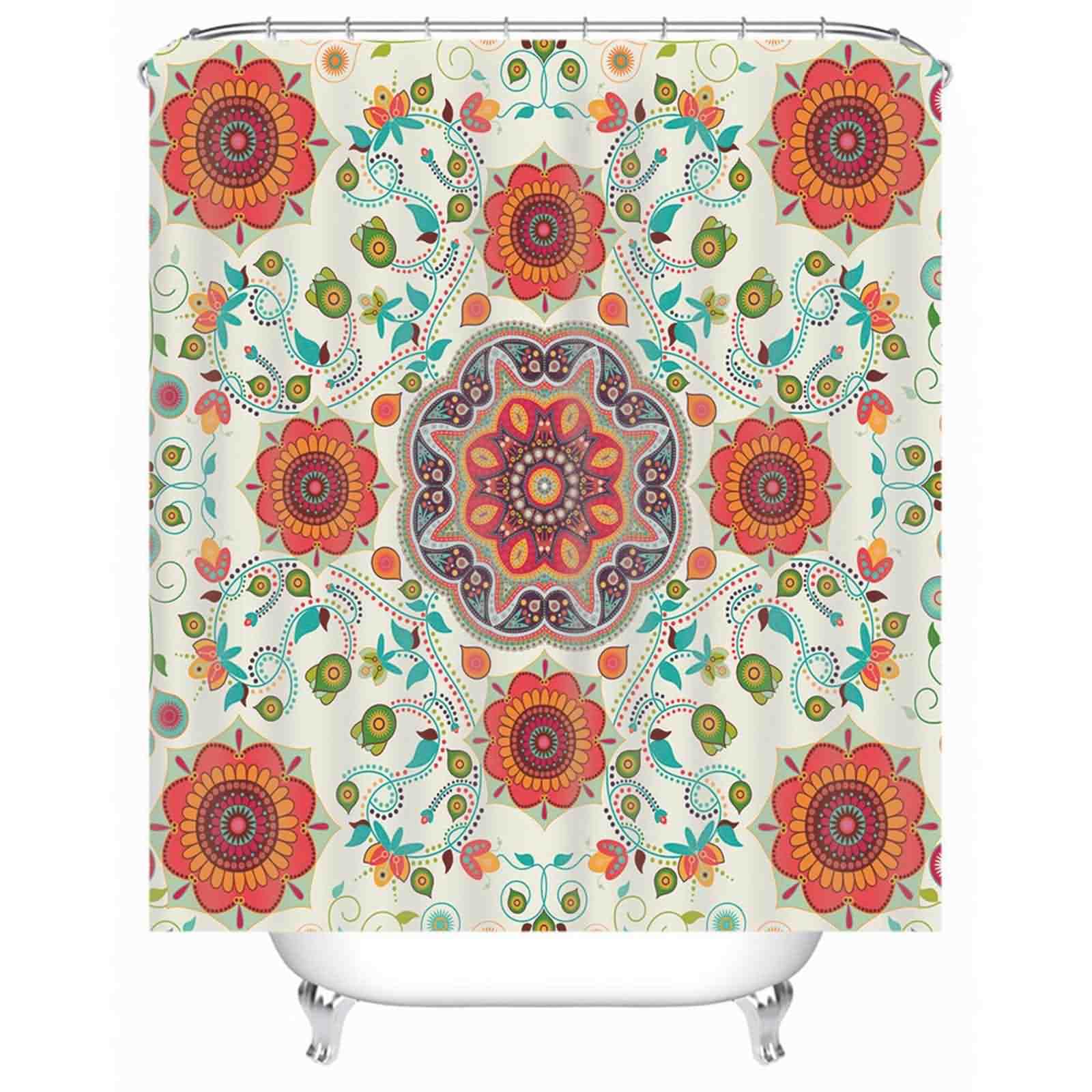 Rideau douche tournesol anti-moisissure et imperméable 200x180 cm pour douche propre et sèche