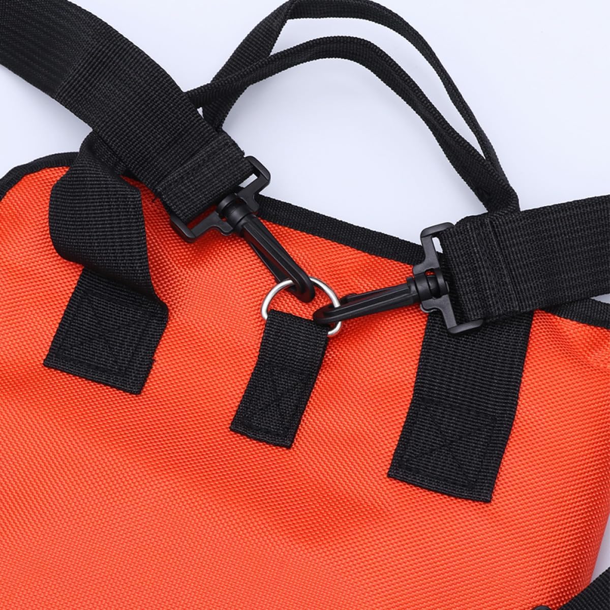 BESTonZON Waterproof Drumstick Bag with Shoulder Straps, Oxford Cloth Drum Stick Organizer Carrying Case, Orange Drum Mallets Holder for Drummers and Percussionists