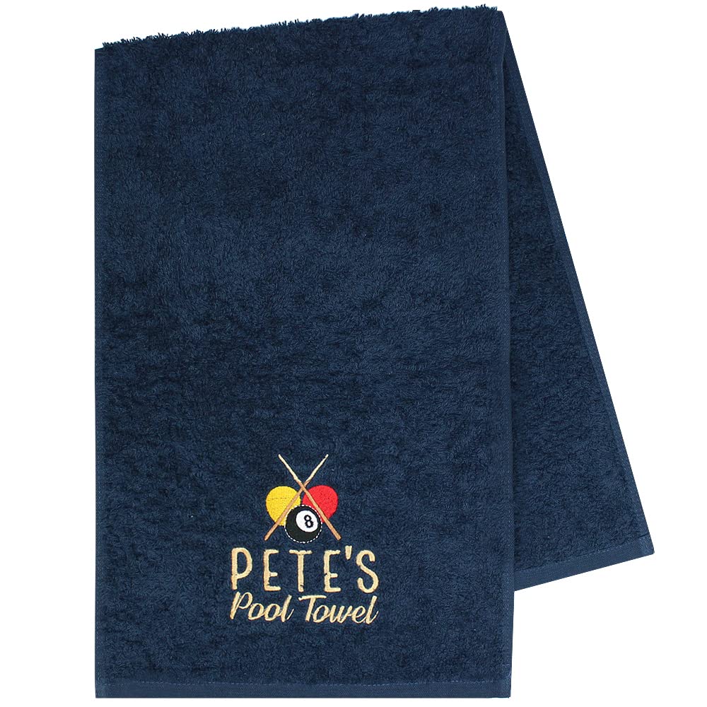 TeddyT's Personalised Pool Themed Sports Towel (Navy)