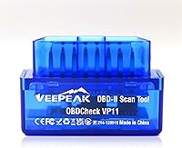 Vista 8 de Veepeak Mini Bluetooth OBD2 Scanner for Android – Not Compatible with iOS – Wireless Check Engine Light Code Reader & Diagnostic Tool