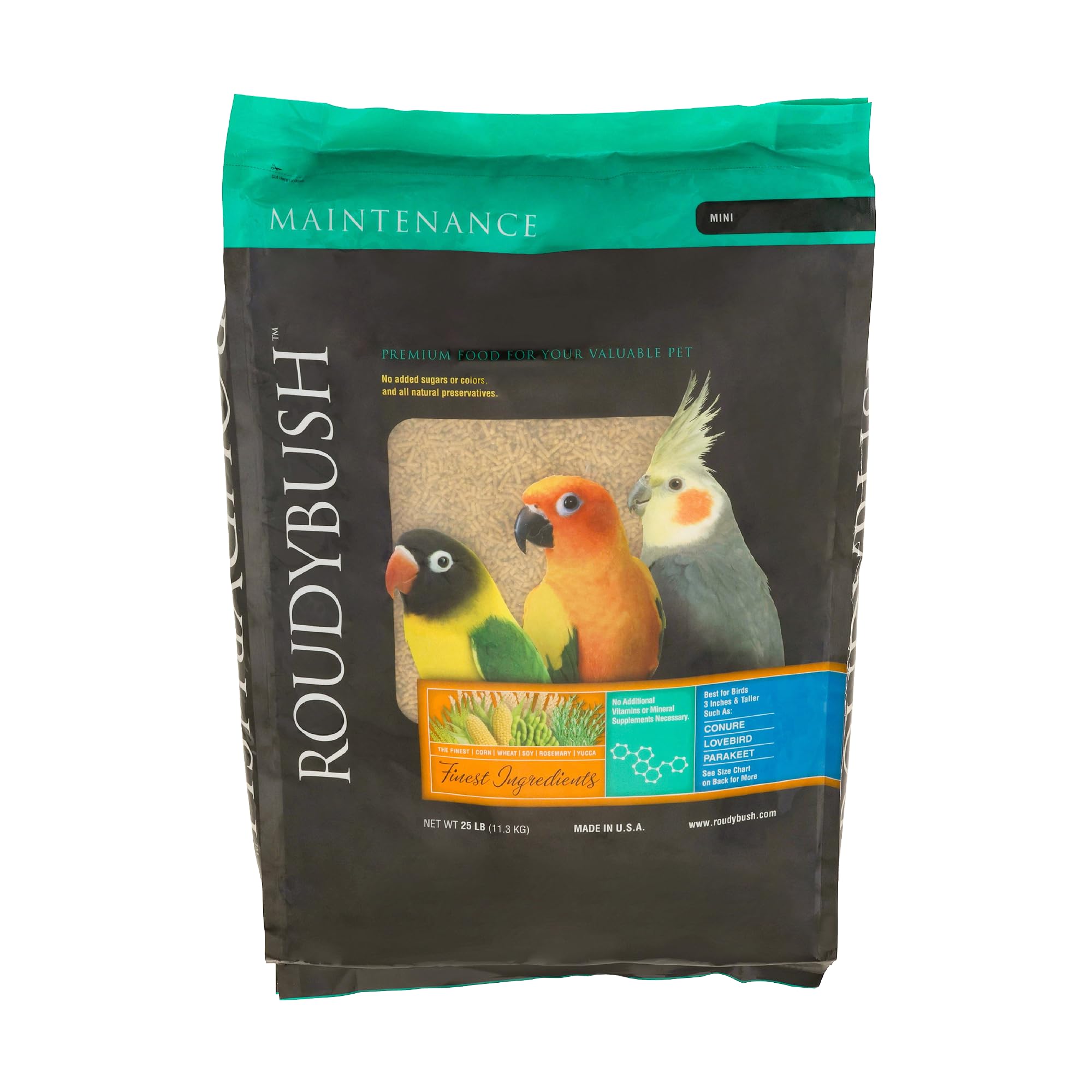 RoudyBushDaily Maintenance Mini Bird Food 25 Lb