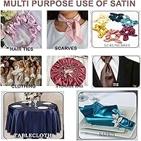 Vista 6 de MDS Christmas Satin Fabric 5 Yards, 44" Wide, Silky Smooth Charmeuse Sateen Cloth for New Year Party Decorations, Thanksgiving, Crafts DIY Sewing