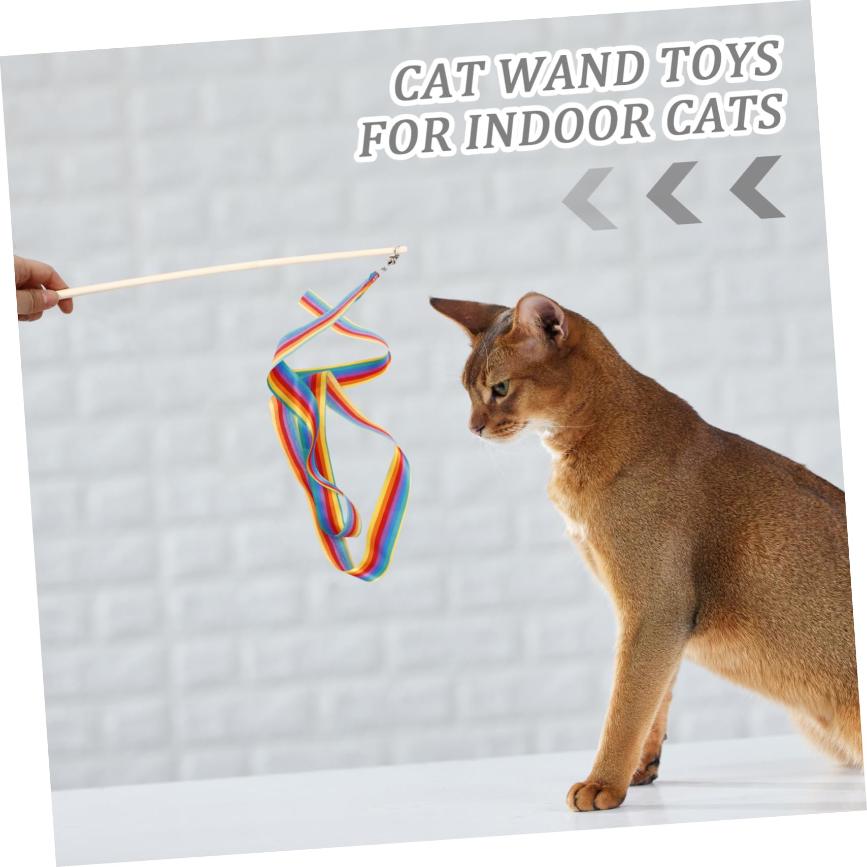 Juguetes para Gatos, 2 Piezas de varitas Juguete arcoíris for Gatitos, Juguetes interactivos for Gatos, Varita con Hierba gatera(Multix4pcs,40.00X2.00X1.50CMx4pcs)