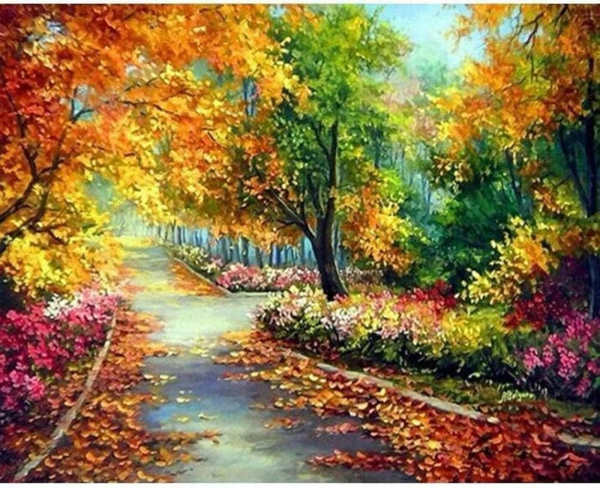 Embroidery Cross Stitch Kit, Popular Pattern Printing Cross Stitch Kit, Color Forest, Beginner 11CT DIY Advanced Handmade Embroidery Kit - Home Decoration Minimalist Style - 40x50cm