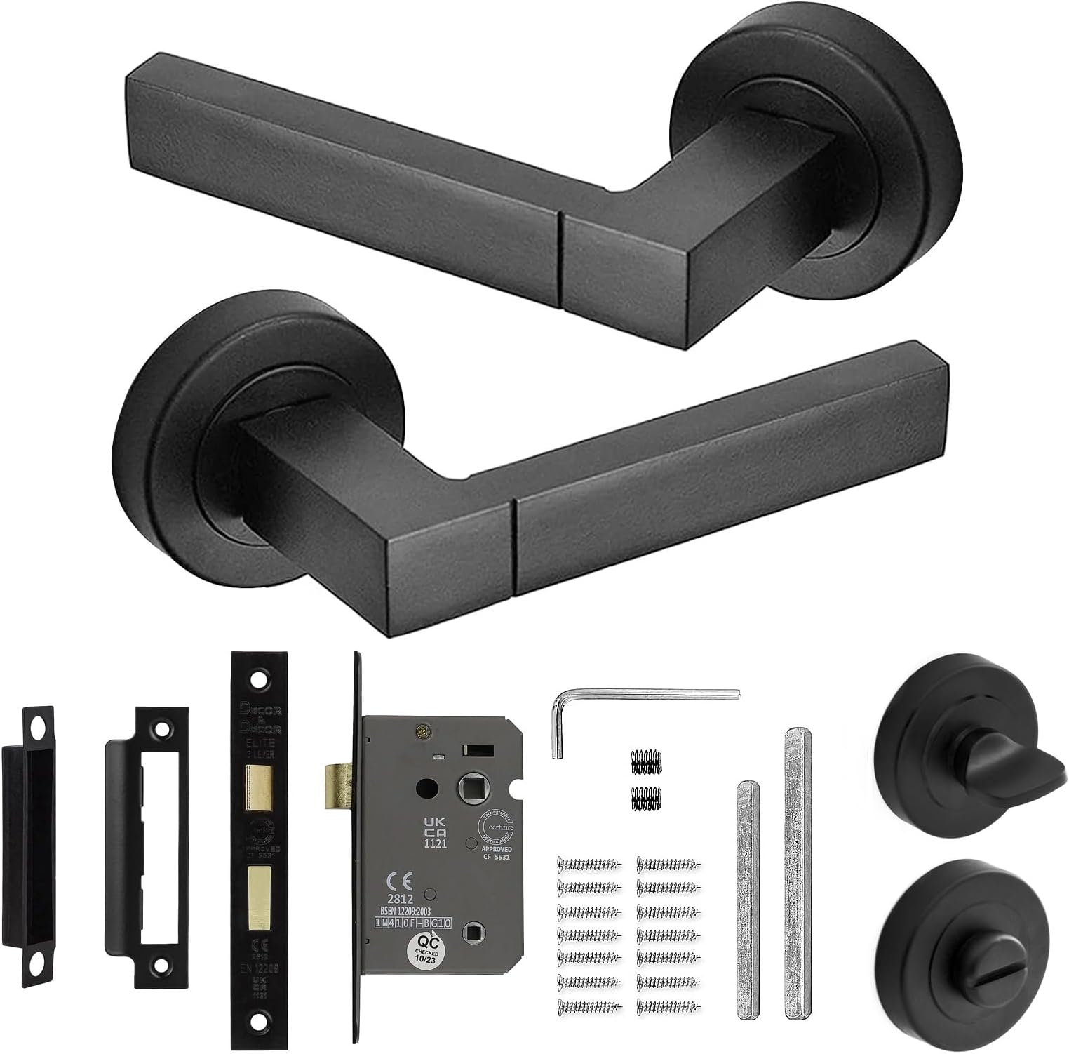 Lumina Door Handles & Bathroom Lock Kit