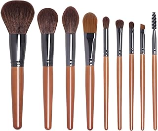 Nuevo 9 pinceles de maquillaje de mango de ma...