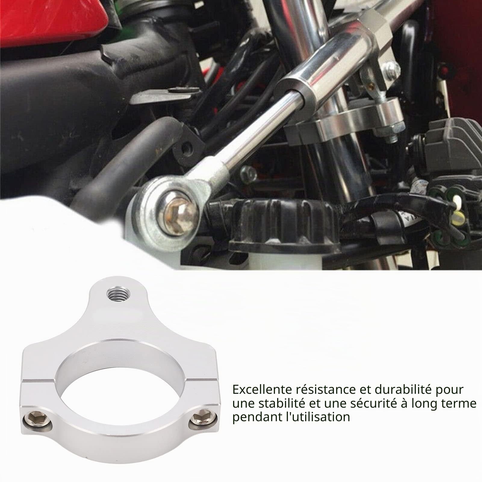 Fourche D'amortisseur de Direction, Cadre de Fourche de Moto en Aluminium, Fixation de Pied de Support de Pince de Montage Universel, Stabilisateur de Pièces de Quincaillerie