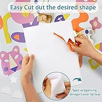 Vista 3 de Dynta Double Sided Adhesive Sheets for Arts Craft Scrapbooking Photo Albums Home Decorative 25Pcs, 8.3 x 11.7 Inch