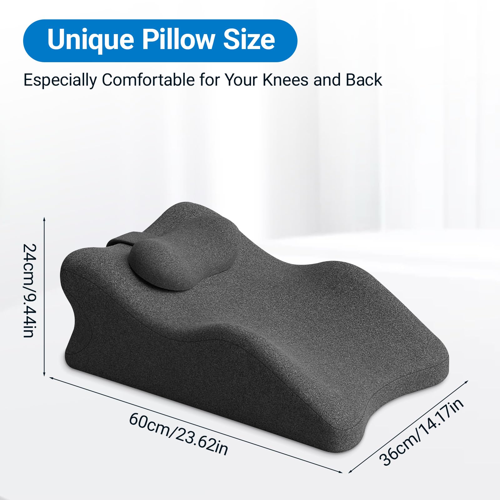 Coussin Veineux Surélevé Entre Jambes,Coussins Relève, Coussin Jambes pour Douleur de Dos, Genoux, Post Opératoire, Jambe Lourde, Circulation