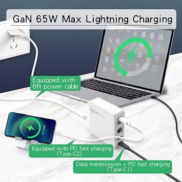 GaN 65W Switch Docking Station for Nintendo Switch OLED, 5 in 1 Mini Portable TV Docking Station with 4K@60Hz HD/USB2.0/PD USB-C Fast Charging Ports with 4k60HZ HDMI and RJ45 Ethernet