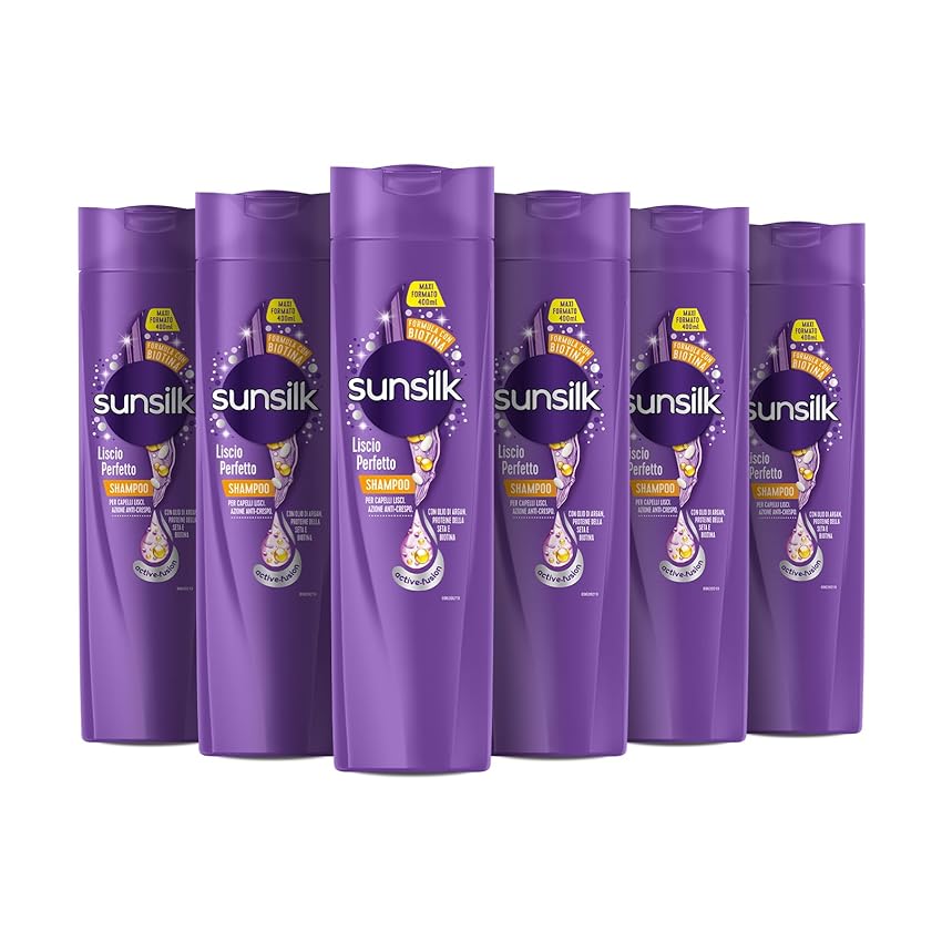 Sunsilk Shampoo Lisci 400ml (Confezione da 6)