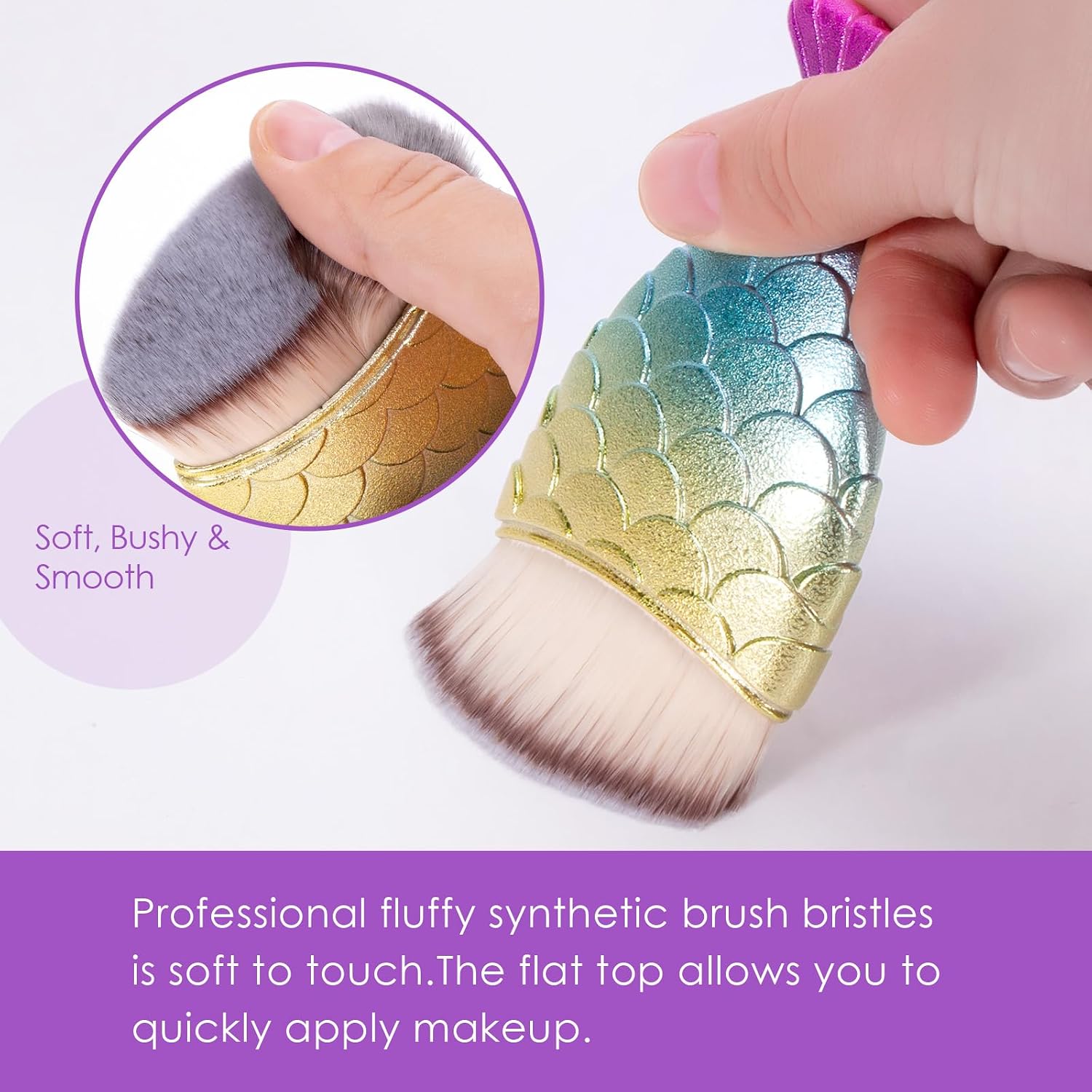 UNIMEIX Sunscreen Brush for Face Kabuki Brush Sunscreen Applicator for Kids Foundation Makeup Brushes for Liquid Foundation Powder Cream Contour Buffing Stippling Blending image 2