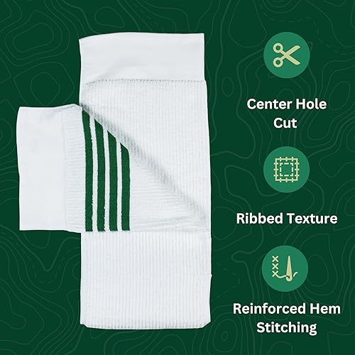 Miniatura 3 de The Tour Towel - Toalla grande de toalla de toalla de golf, absorbente de 19 x 44 pulgadas, corte central, accesorio perfecto para colgar carrito de