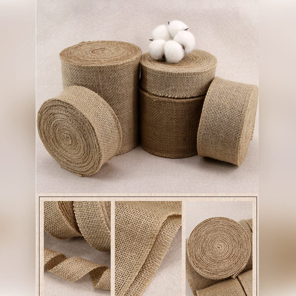 Dekoband Natürliche Burlap Geschenkband Vintage Juteband Sackleinen Vintage Dekoration bordüre Dekoband Rolle für Handwerk Hochzeit Geschenkverpackung (10 Meter Lang) (30cm)