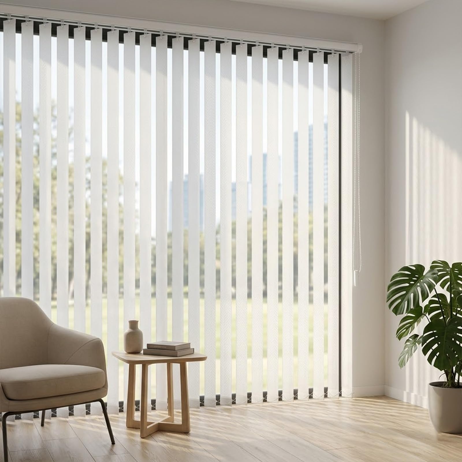 Generico Tenda Verticale Scorrevole in Tessuto, Anti-UV e Protezione da Luce, Tende Verticali Oscuranti per Privacy, Ideali per Camera, Cucina e Ufficio Domestico(250cmW*200cmH)