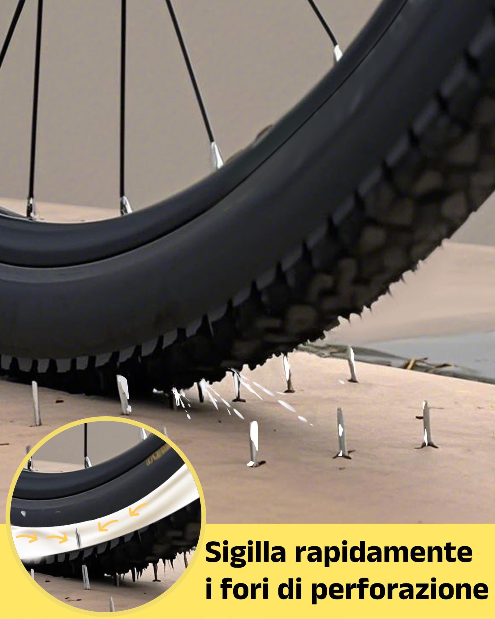 CHUMXINY Lattice per Tubeless MTB, Liquido Tubeless MTB Sigilla Rapidamente Forature Fino a 6,5 mm, Liquido Antiforatura MTB per MTB,Pneumatici per Biciclette da Strada