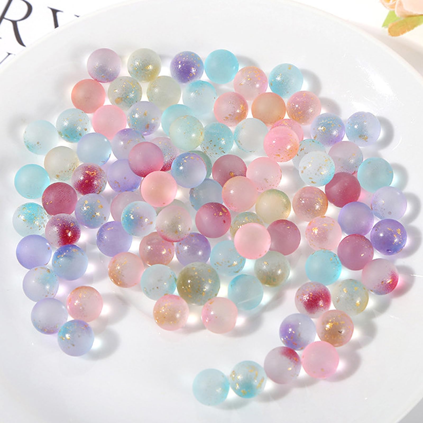 200 Pezzi Biglie di Vetro Colorate 10mm Biglie per Bambini 5+, Riempitivi di Vasi per Giochi di Marmo 10 Colori