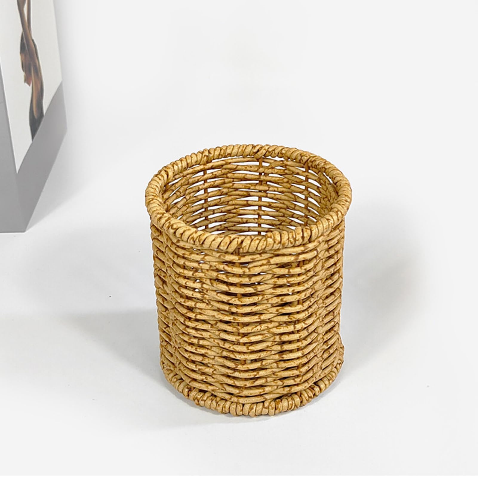 Weidenkorb, Stifthalter, Rattan-Stiftaufbewahrung, multifunktionaler Organizer für Zuhause, Büro, Klassenzimmer, Schminktisch, 10 x 11 cm, vielseitige Lösung für mehrere Räume, insgesamt 576 Tücher