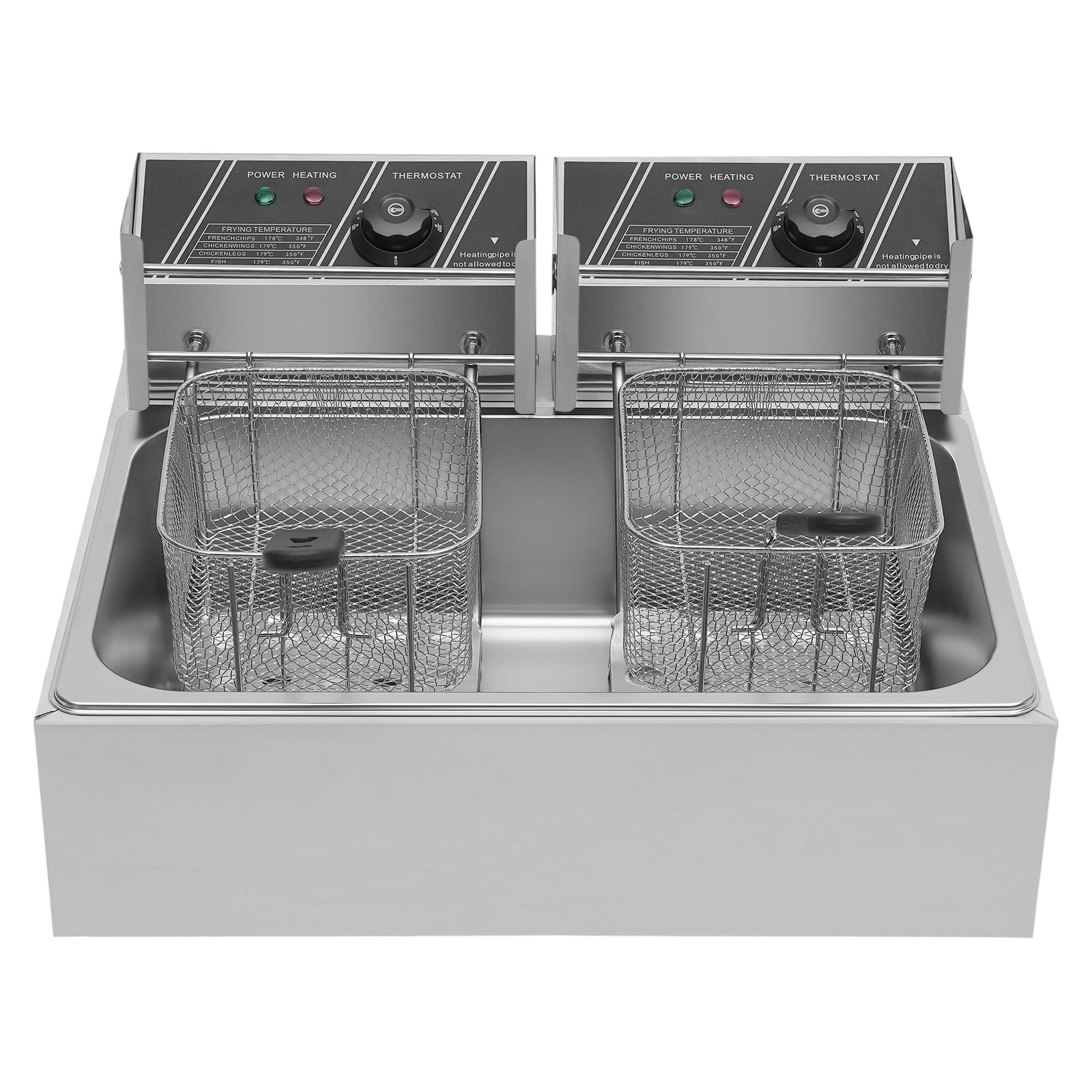 Friggitrice elettrica professionale 12l, friggitrice olio con timer