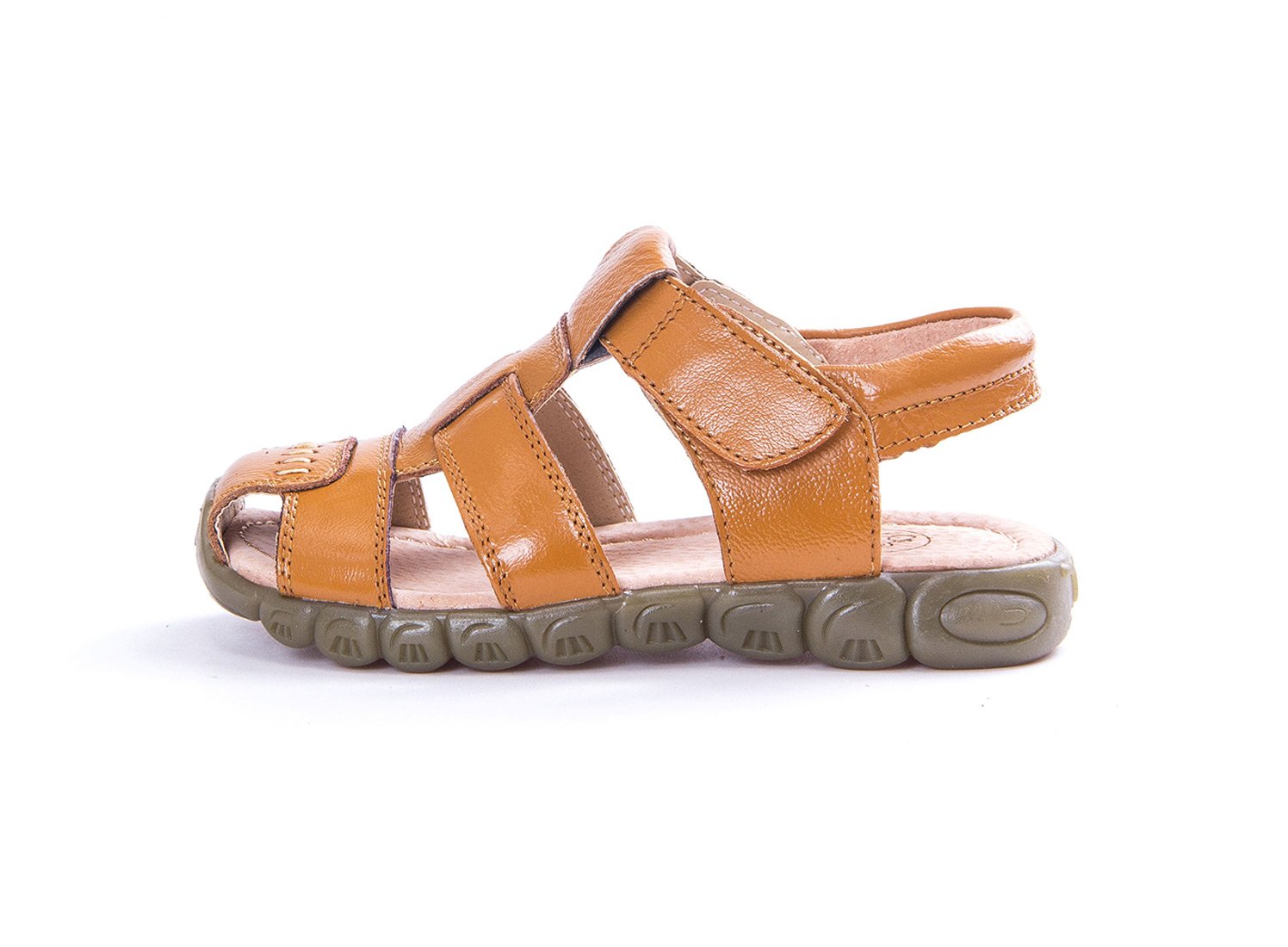 Happy Cherry Boy's Girl's Closed Toe Athletic Sandal (Toddler/Little Kid/Big Kid) Size 9 Yellow