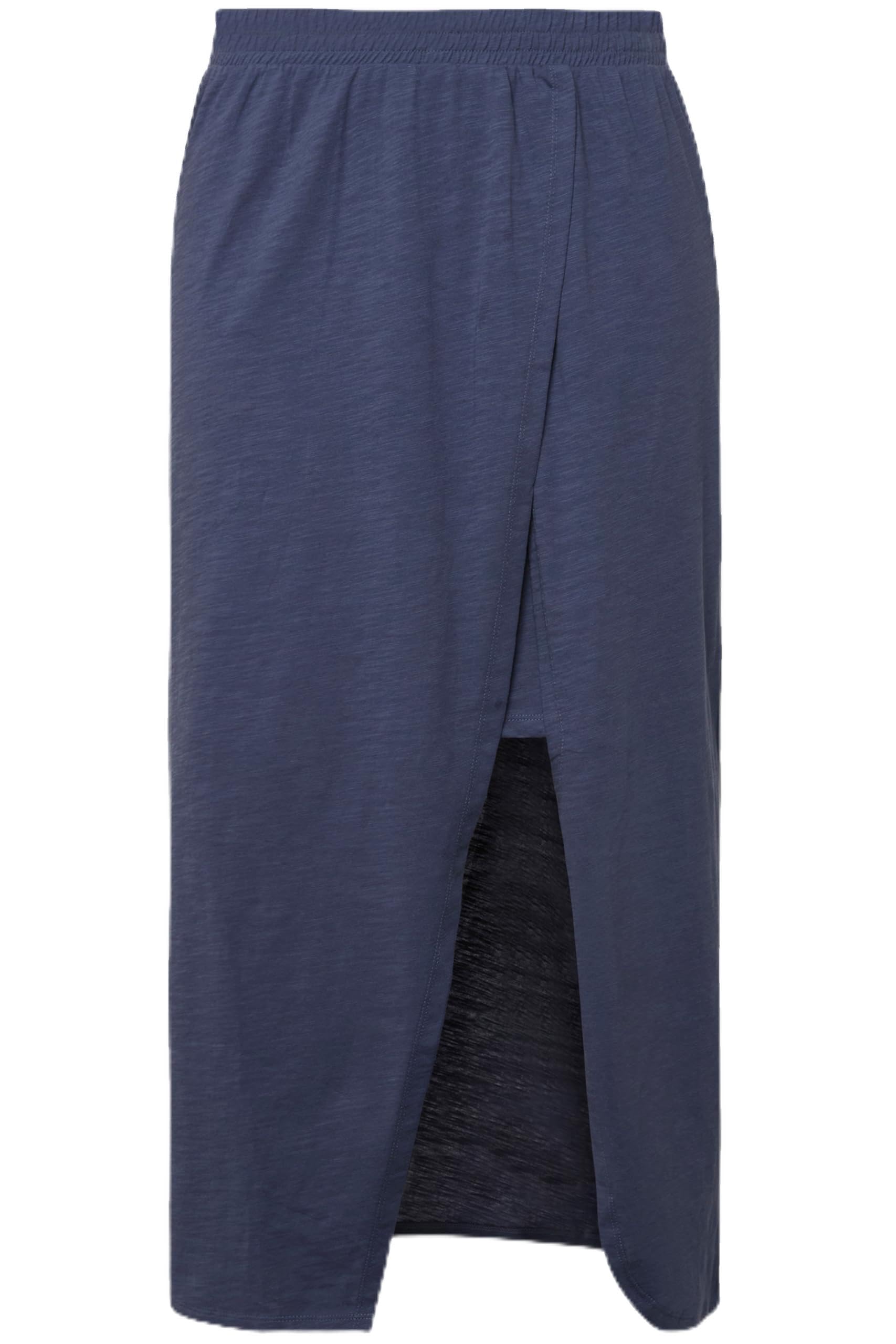 Ulla Popken Damen große Größen Übergrößen Plus Size Jerseyrock, doppellagig, Elastikbund, Biobaumwolle 829151