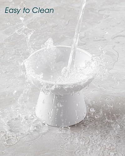 Miniatura 8 de vancasso Paquete de 2 cuencos elevados para gatos, platos elevados de cerámica para alimentos y agua para gatos con 5.1 pulgadas de altura y 6.2