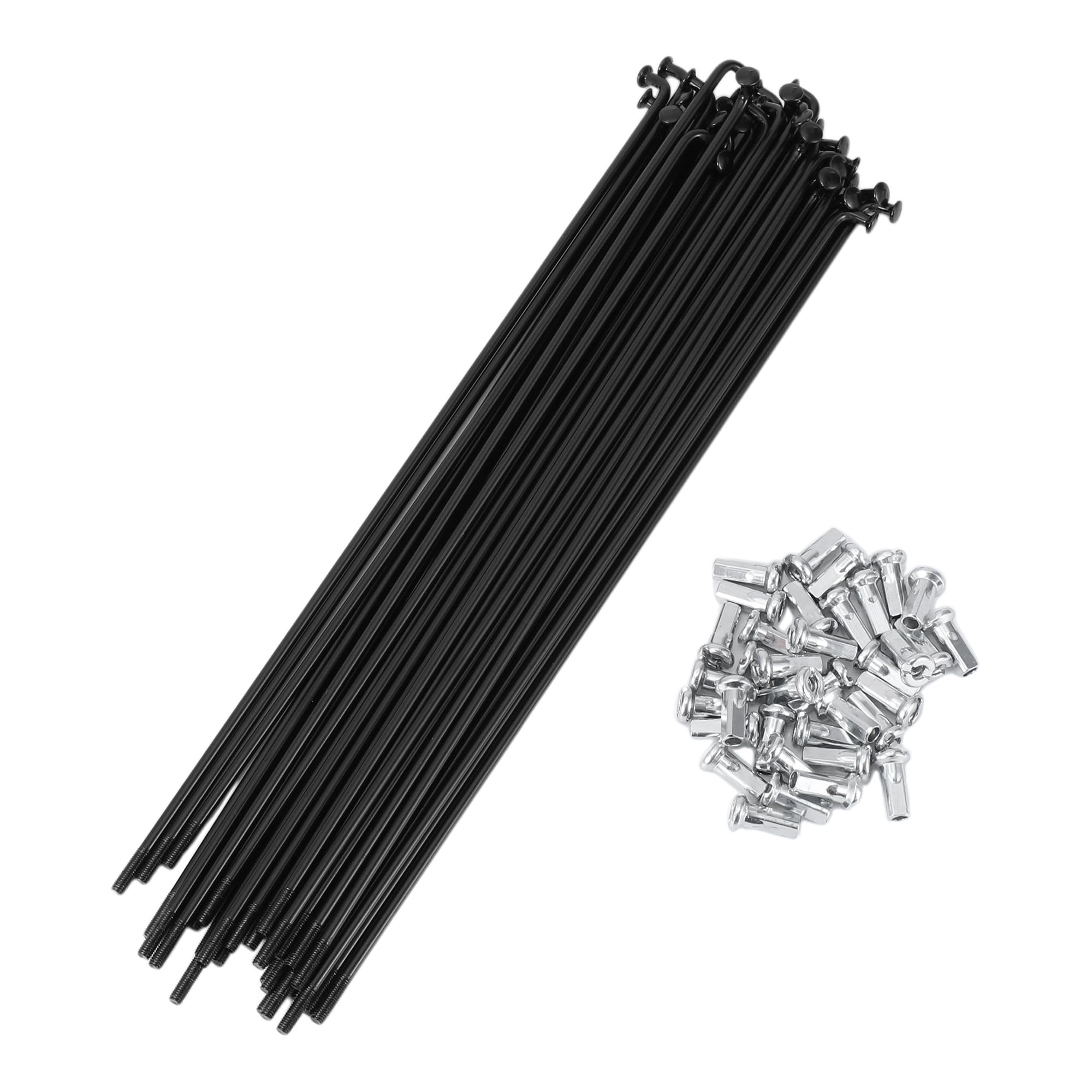 VekAuto 36 Set 12G Bicycle Spokes 199mm Bike Wheel Spokes 45 Steel Black — image 1