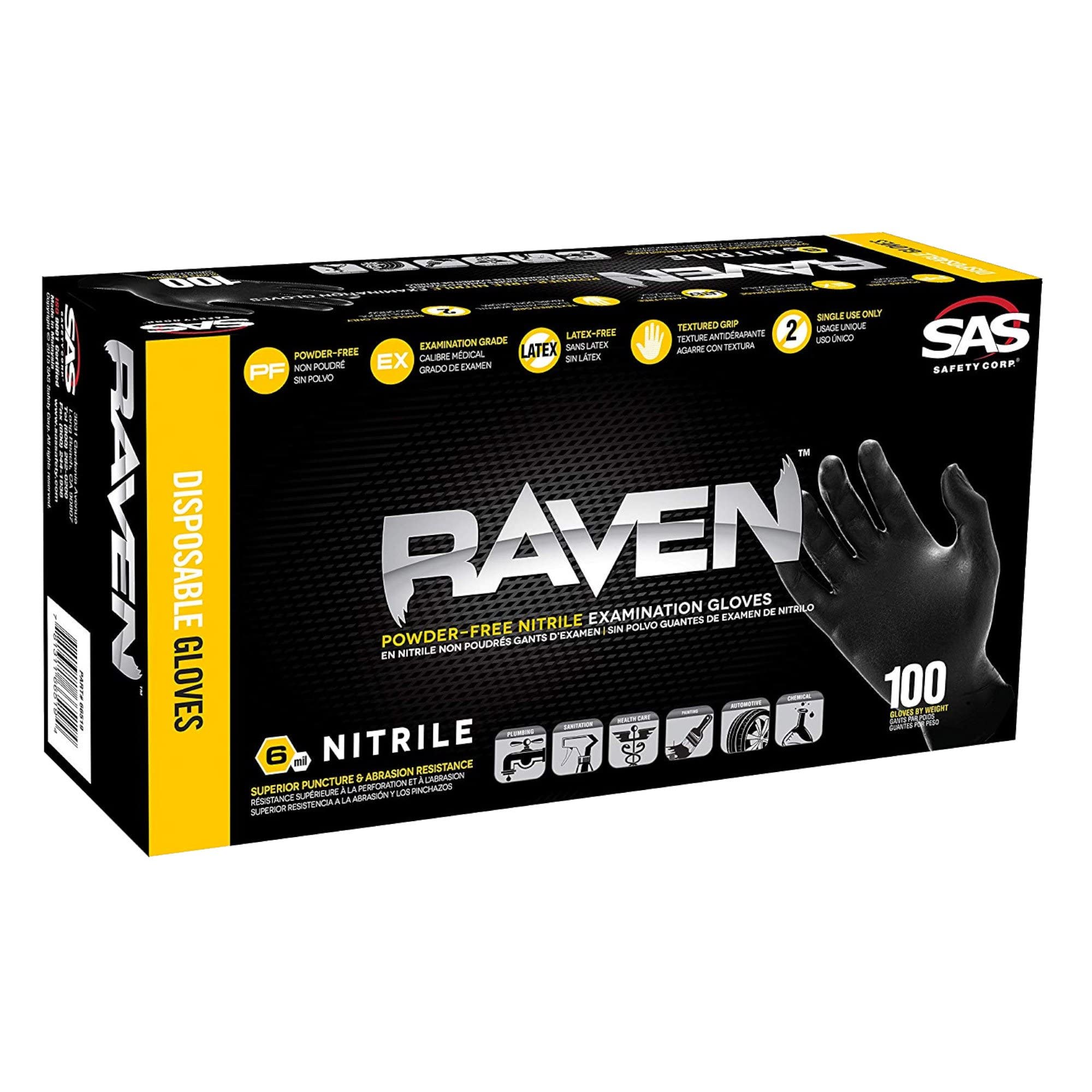 Raven Powder-Free Nitrile Gloves