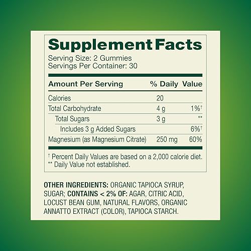 Miniatura 6 de KP+ Spring Valley - Gomitas de magnesio Citrato de magnesio de 250 mg 60 gomitas vegetarianas Extra fuerte Apoya la salud ósea, nerviosa y