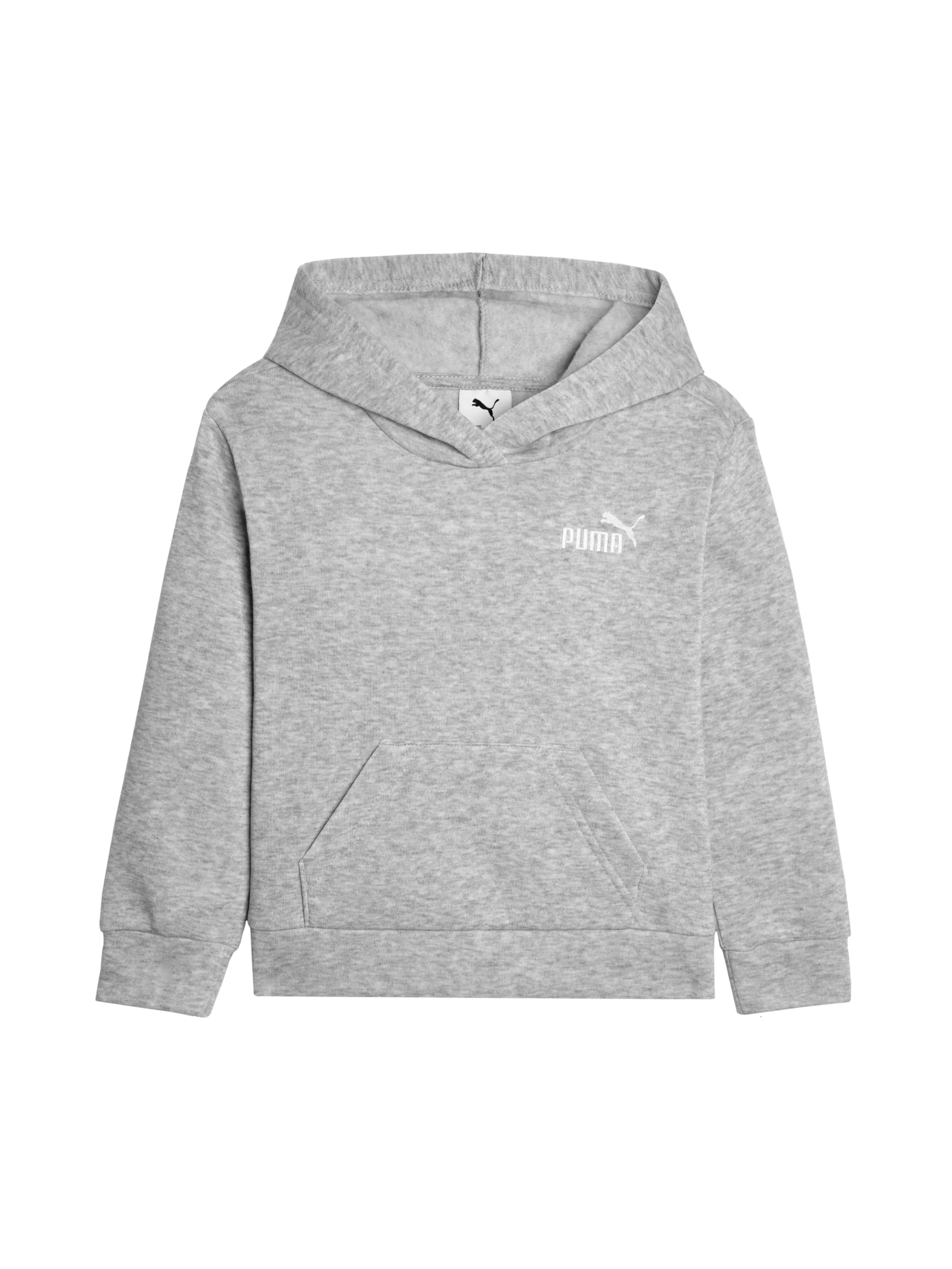 Puma Essential Basics Logo Pullover Hoodie, Fleece Sweatshirt, Large Front Pocket Sudadera con Capucha para Niñas