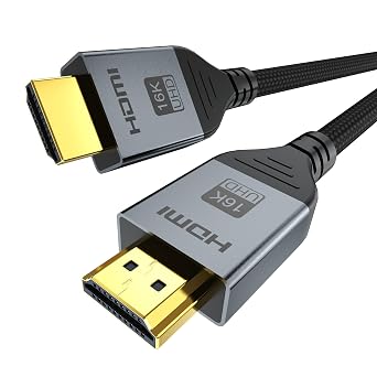 16K 8K HDMI Cable 96Gbps 10 FT, Ultra High Speed HDMI 2.2 Cable 16K@60Hz 8K@120Hz 4K@480Hz HDCP 2.2&2.3, Dynamic HDR, eARC,DTSX, Compatible with Roku TV/HDTV/PS5/Blu-ray/Projector