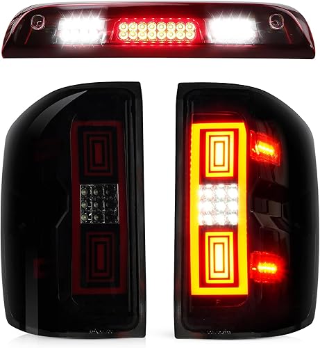Miniatura 10 de Luz trasera LED para Chevy Silverado 1500 2500 HD 3500 HD 2014-2018, para GMC Sierra 3500 HD 2015-2018 con doble rueda modelo halógeno de fábrica