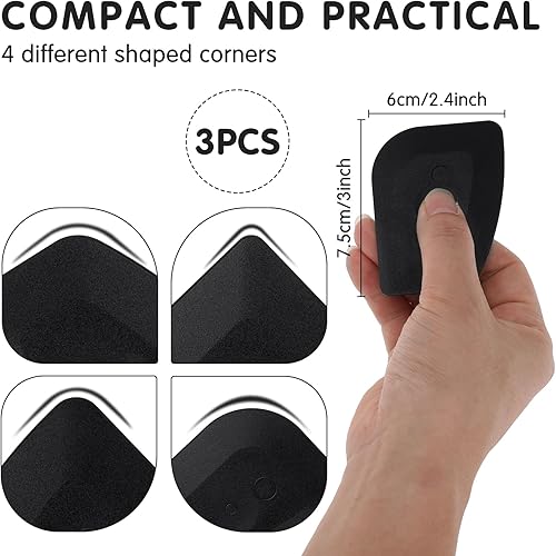 Miniatura 7 de 3 piezas de rascador de platos, raspador de plástico para ollas, raspador de cocina, sartén de hierro fundido, herramienta de raspador para limpieza