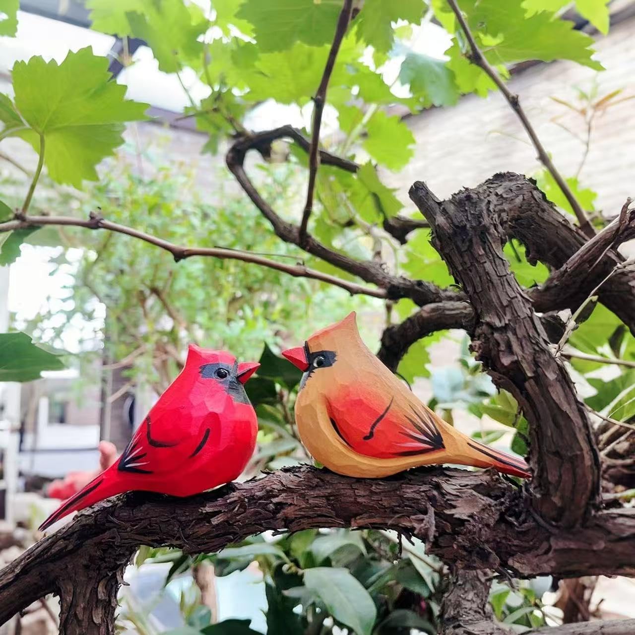 Amazon.com: Handmade Wooden Cardinal Figurines Set of 3 – Small