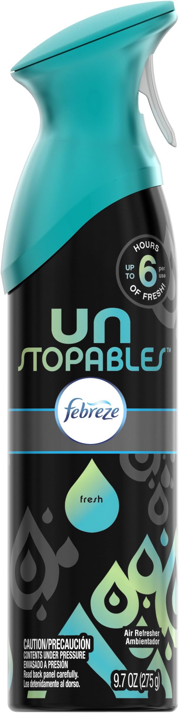 Febreze Air Freshener, Unstopables Air Freshener, Fresh Air Freshener, 9.7 Oz, 6 Count