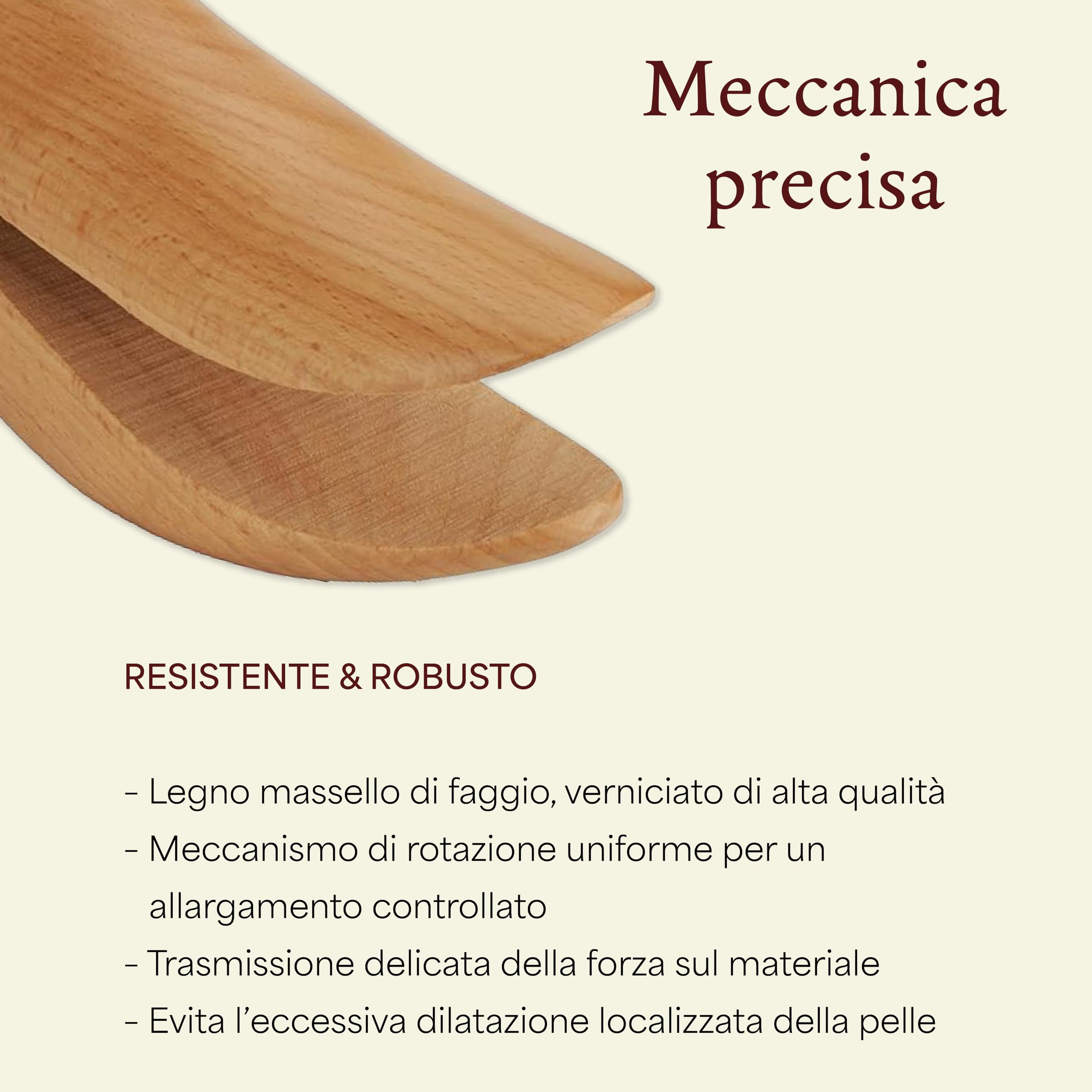 Langer & Messmer allunga scarpe e stivali per la scatola della punta per donna contro la pressatura delle scarpe - in legno di faggio massiccio incl. spray allunga pelle 50ml