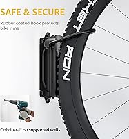 Vista 5 de monTEK Soporte giratorio de pared para bicicleta, colgadores para bicicleta para garaje, soporte vertical para bicicletas que ahorra espacio