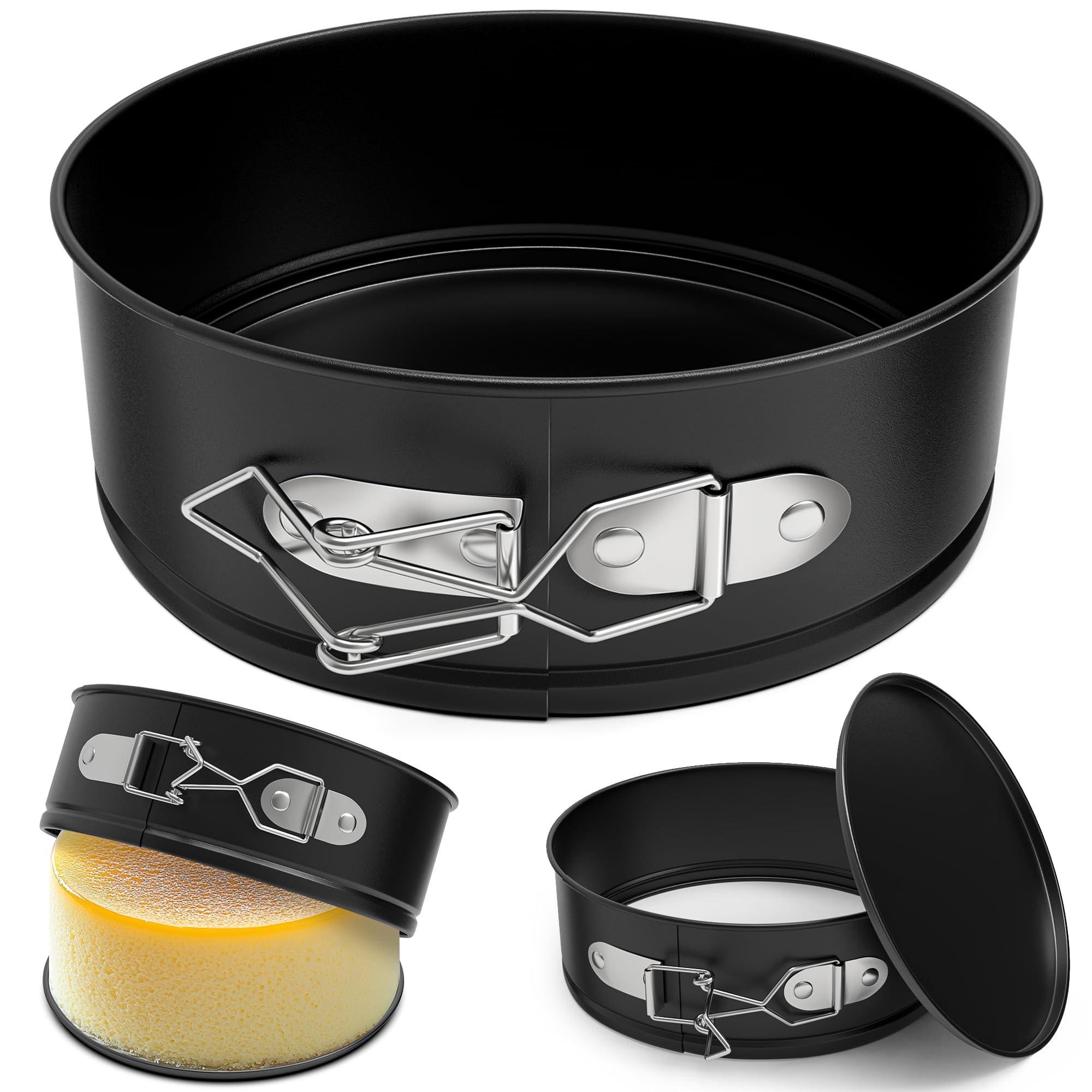 4 Inch Mini Springform Pan, Non-stick Cheesecake Pan, Spring Form Pans for Baking, Springform Pans with Removable Bottom, Round Cake Pans, Small Cake Mold for Mini Cheesecake Pizza