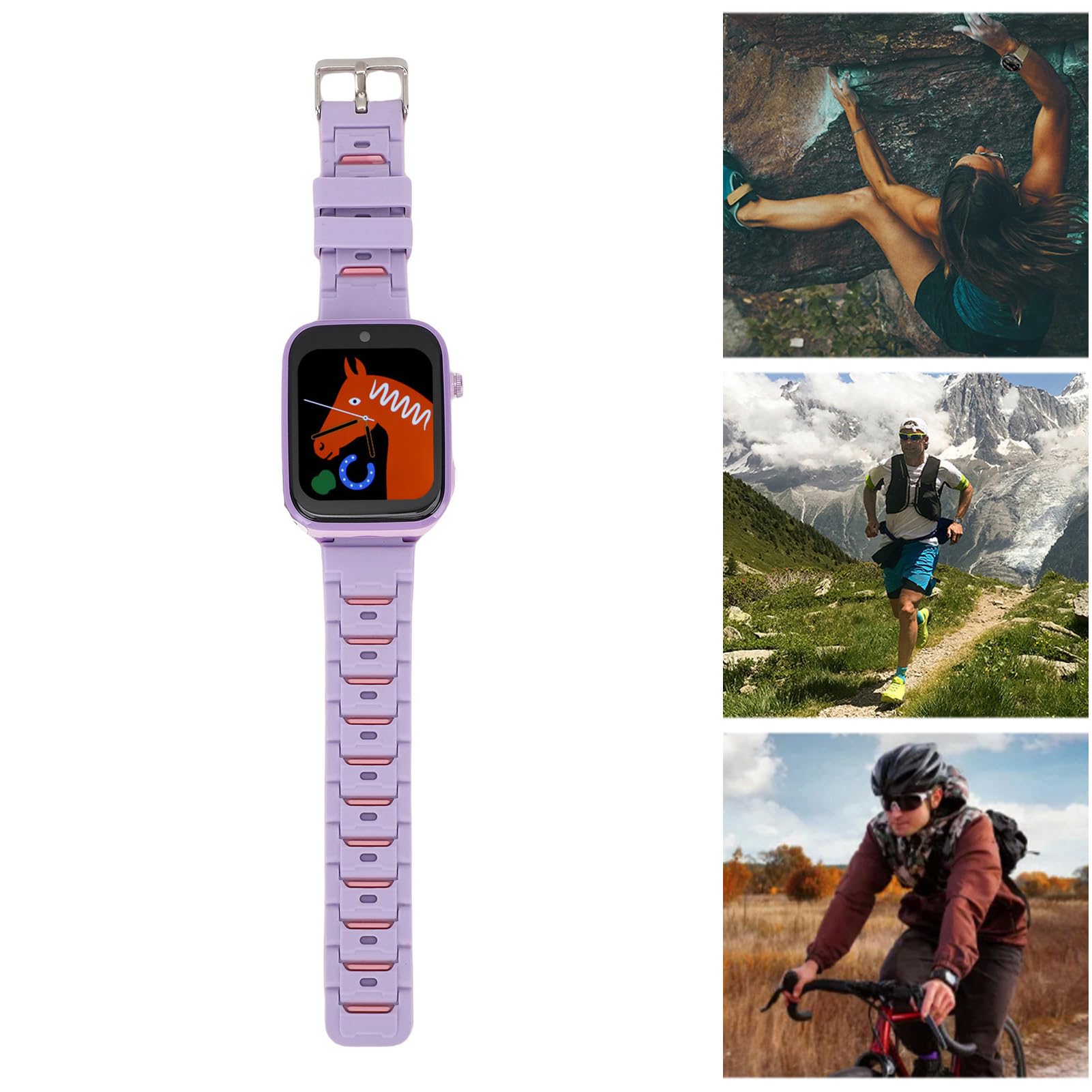Jiawu Smartwatch Educativo Touch Screen 4G con Fotocamera Lettore Musicale per Bambini, ABS + Componenti Elettronici, Schermo HD da 1,83 Pollici, per attività All'aperto