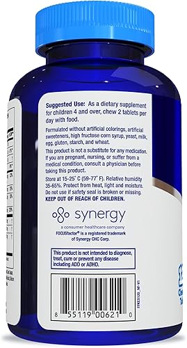 Miniatura 3 de Focus Factor Masticable diario extra fuerte para niños para apoyo a la salud cerebral, 120 unidades, vitaminas para niños, fórmula de calidad