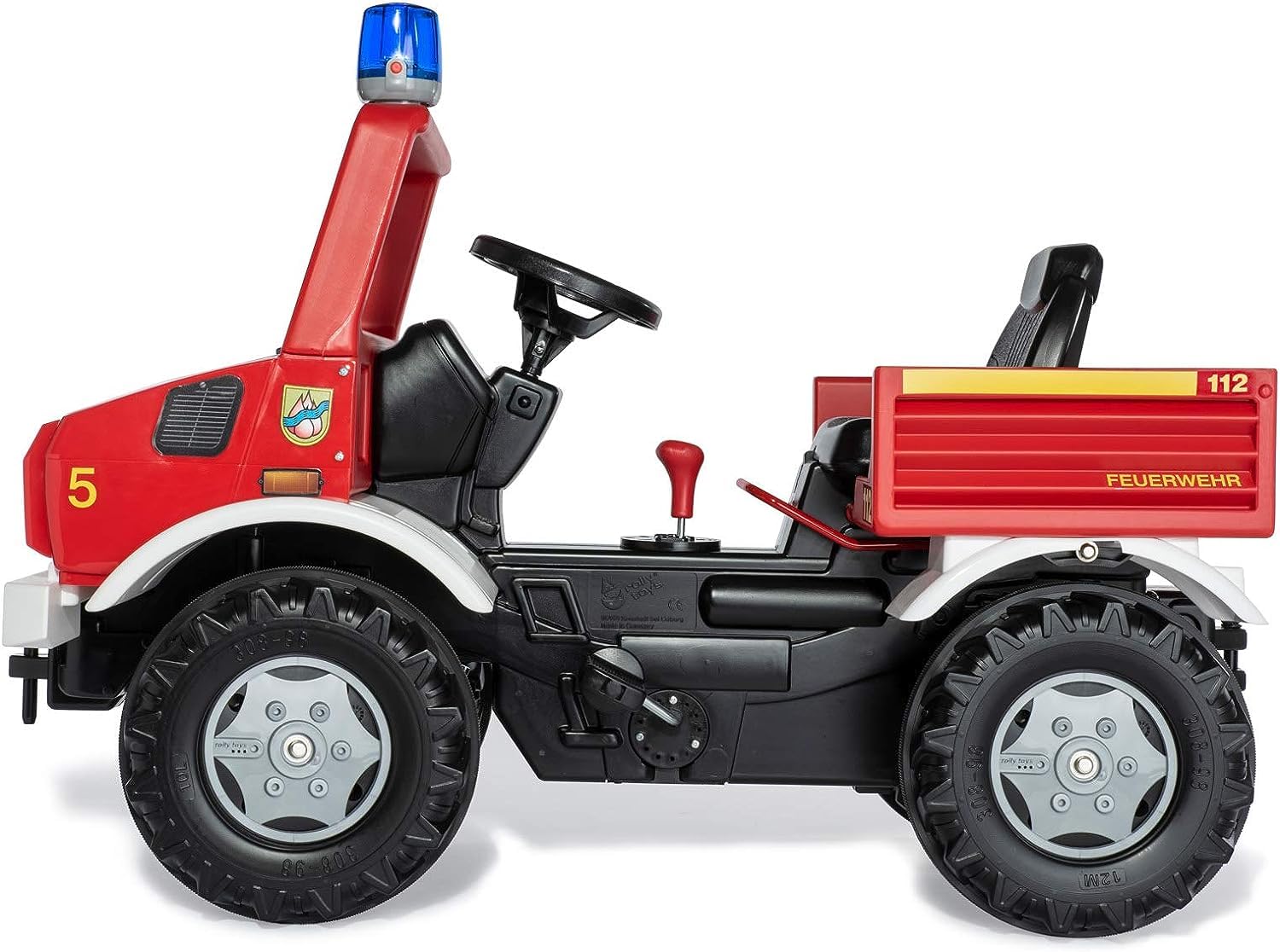 Rolly Toys Fire Unimog Pompier Edition 2020 Voiture à pédales 3-8 Ans avec remorque